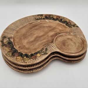 Vintage Arnels Mushroom Snack Plates Set of 3